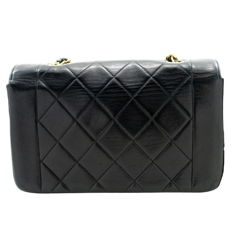 Chanel Diana Black Leather Shoulder Bag (Pre-Owned) - Picture 2 of 12
